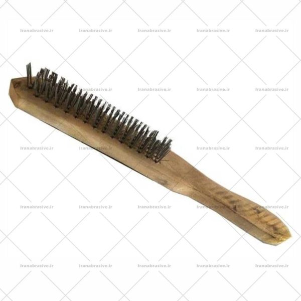 برس سیمی دسته چوبی 4 تا 6 رج طرح آلمان