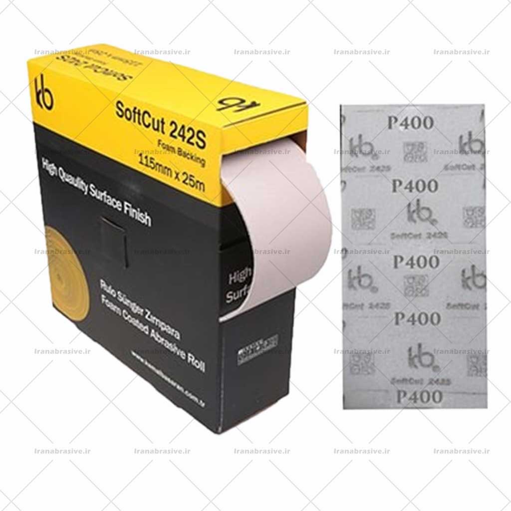 سنباده اسفنجی 400 kb ترکیه رول 25 متری Soft cut 242S