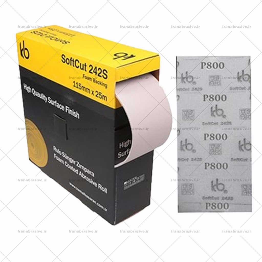 سنباده اسفنجی 800 kb ترکیه رول 25 متری Soft cut 242S